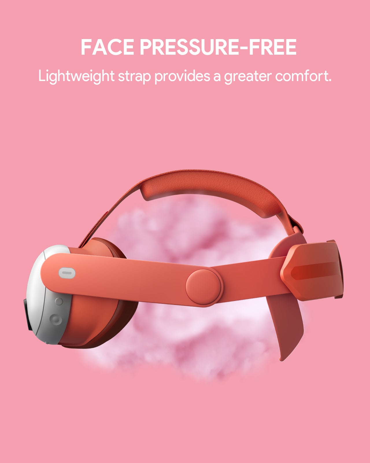 Aubika Color Head Strap for Meta Quest 3/3s, for Fashion & Gaming & Fitness - Orange(Strap Only)