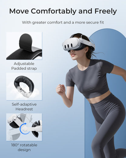 Aubika New Hybrid Headstrap for Meta Oculus Quest 3/3S
