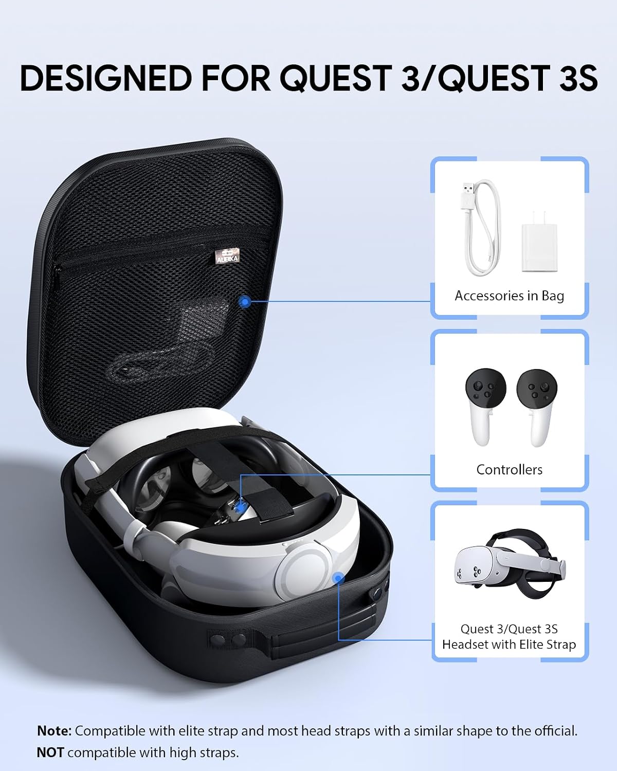 AUBIKA Prime Carrying Case for Quest 2, Quest Pro and Pico 4
