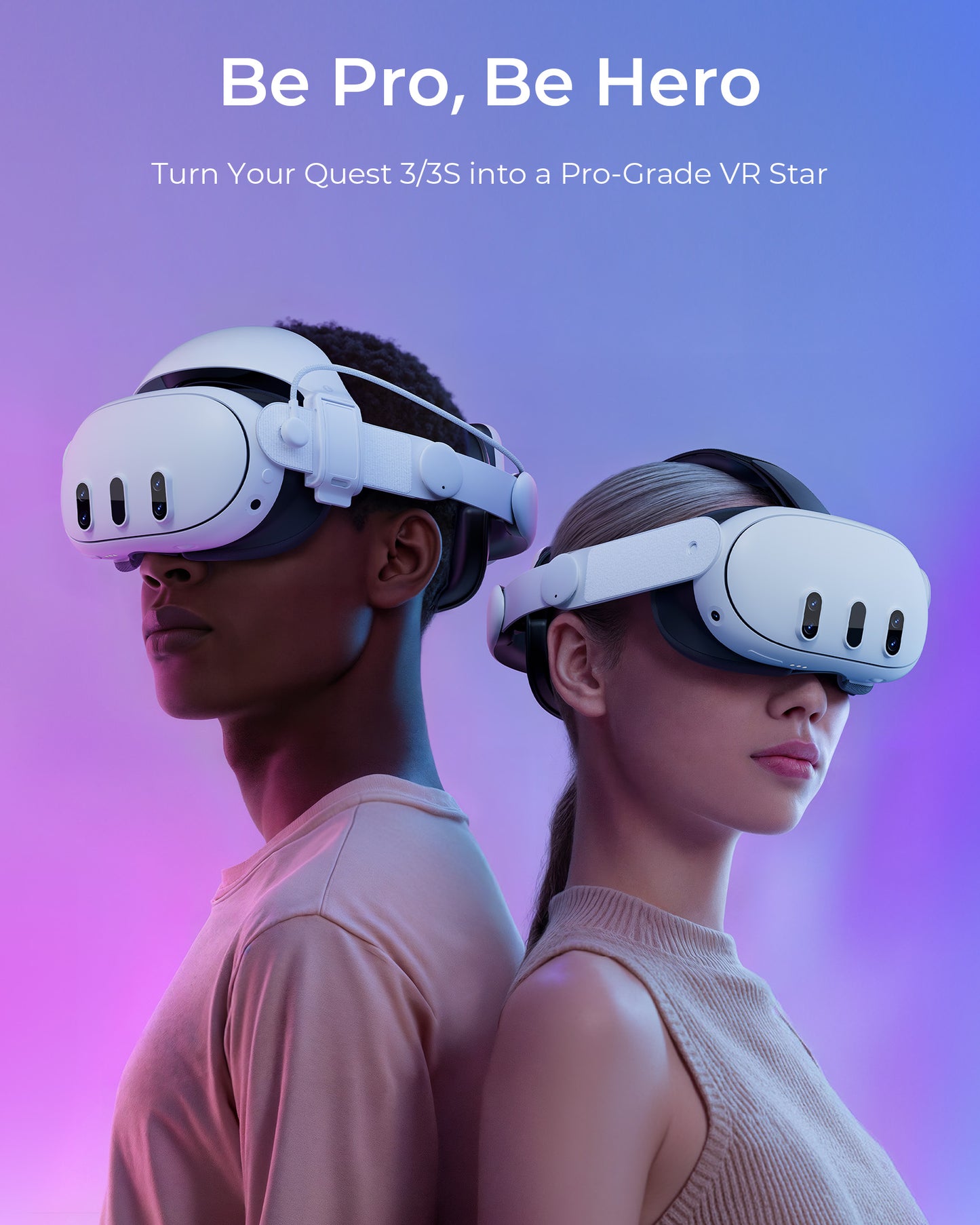 Aubika New Hybrid Headstrap for Meta Oculus Quest 3/3S