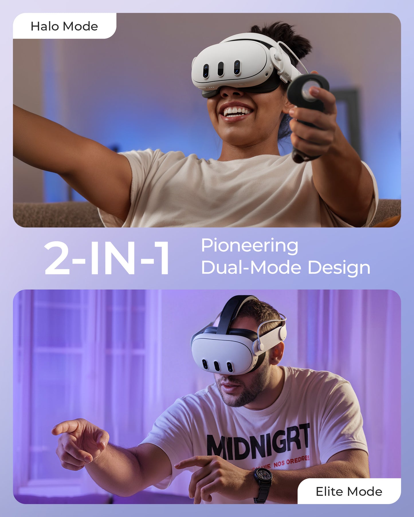 Aubika New Hybrid Headstrap for Meta Oculus Quest 3/3S