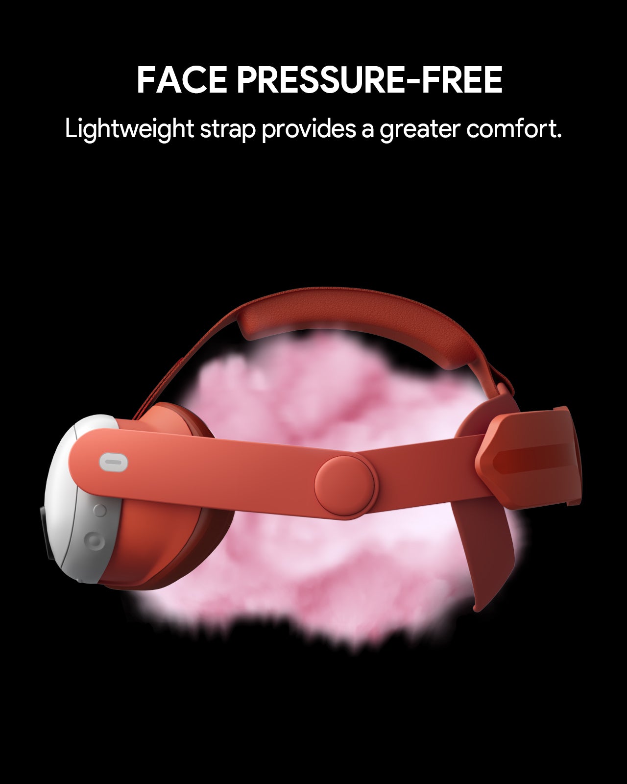 Aubika Color Head Strap for Meta Quest 3, for Fashion & Gaming & Fitness - Orange(Strap Only)